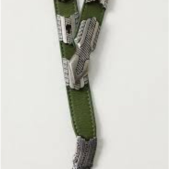 Free People Jungle Collection  Leather Belt with Silver Accents xs/S - Picture 4 of 7